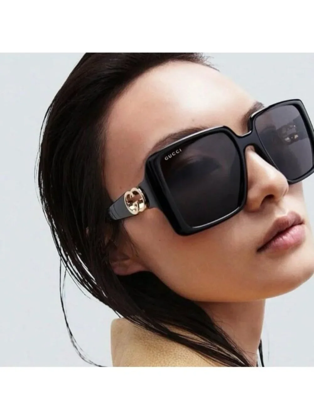 Gucci GG1692SA 004 Sunglasses Violet Square Frame, Violet Lenses